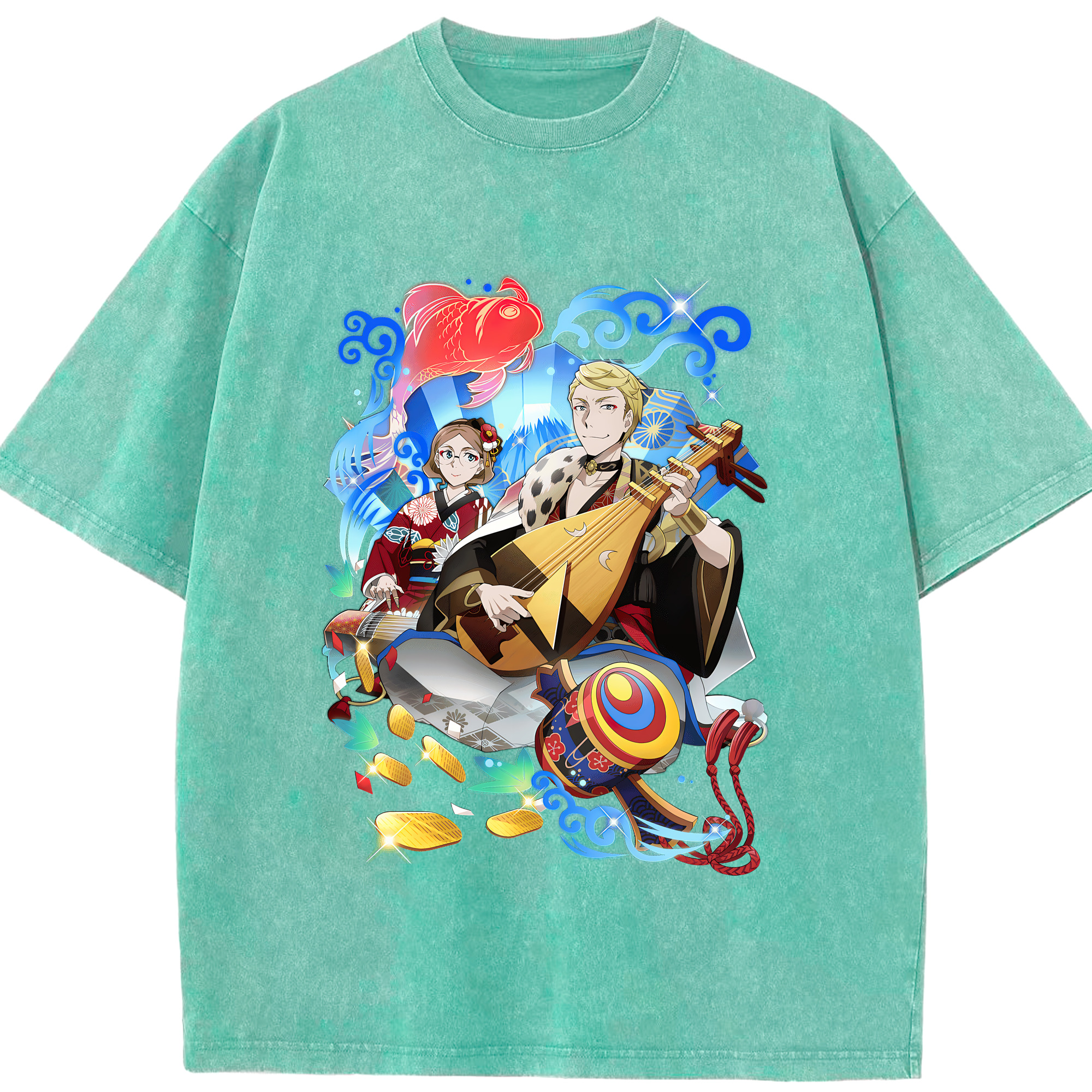 （画像用） 文豪ストレイドッグス Bungo Stray Dogs 綿100% ヴィンテージ風 半袖Tシャツ（フロントプリント）